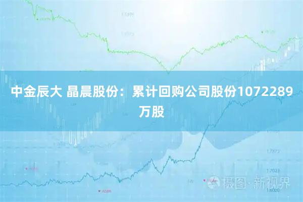 中金辰大 晶晨股份:累计回购公司股份1072289万股