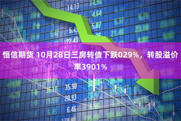 恒信期货 10月28日三房转债下跌029%，转股溢价率3901%